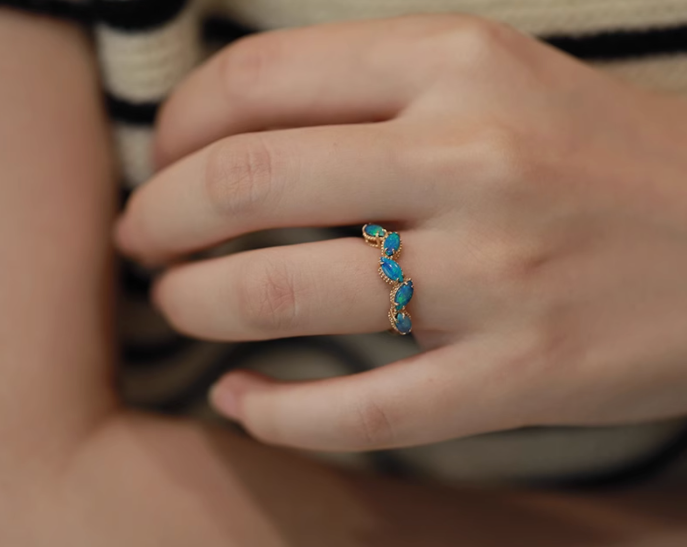Luminous, 18k Australian Opal Ring