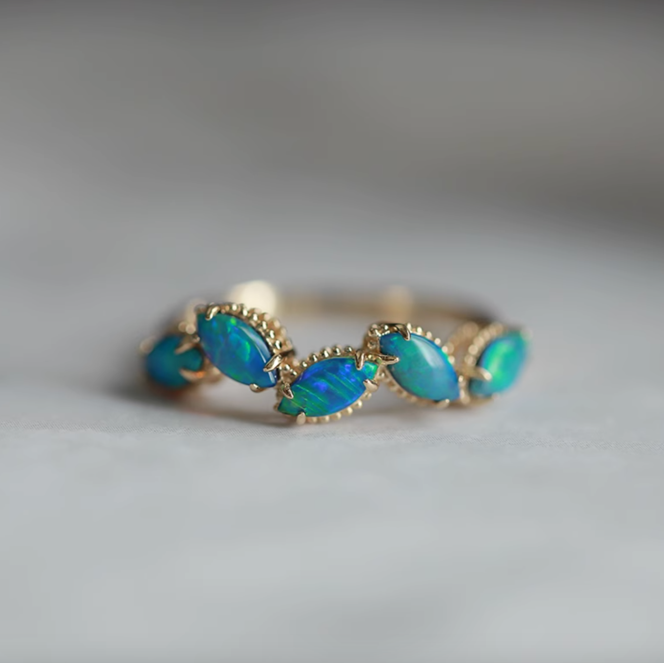 Luminous, 18k Australian Opal Ring