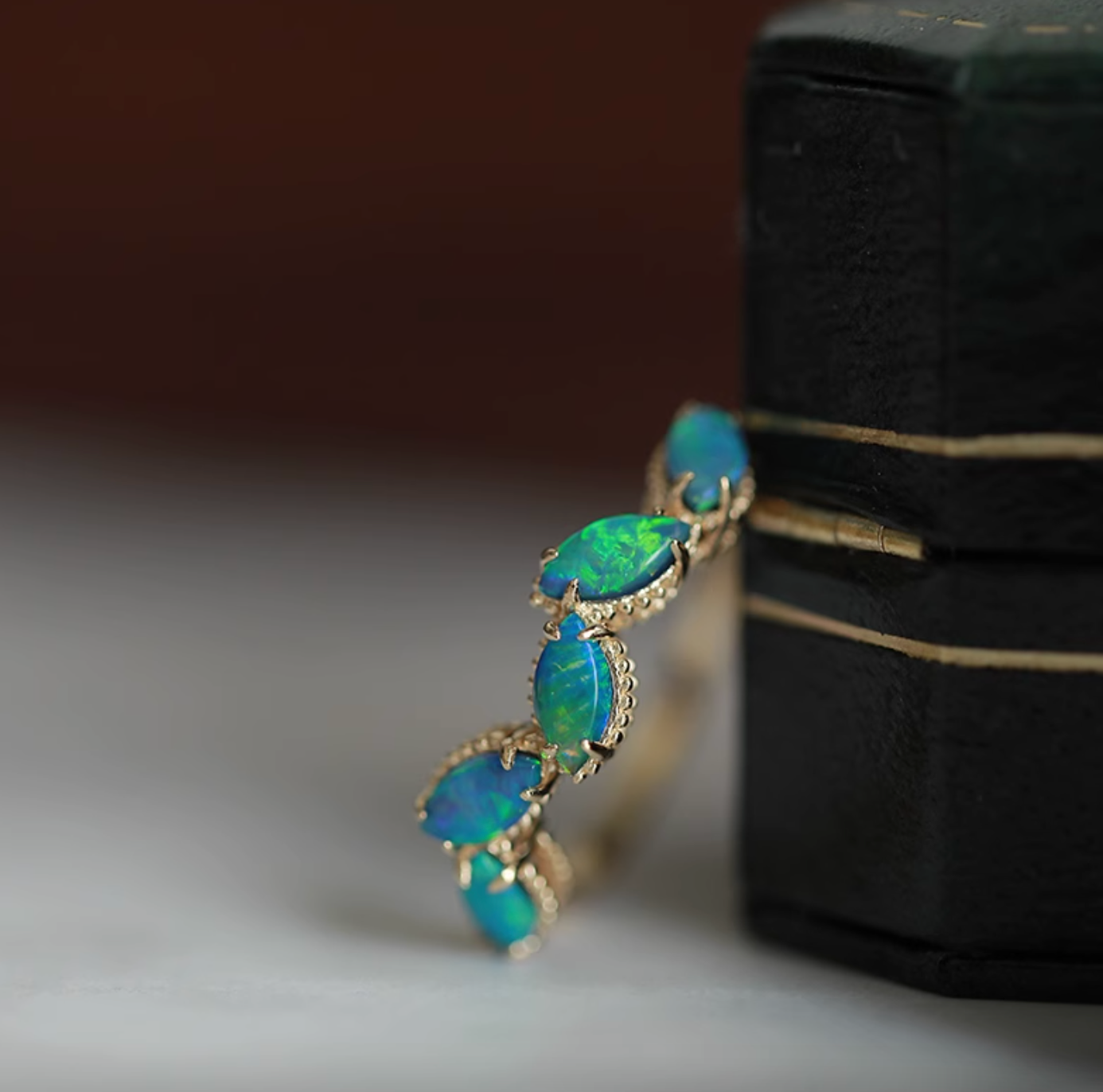 Luminous, 18k Australian Opal Ring