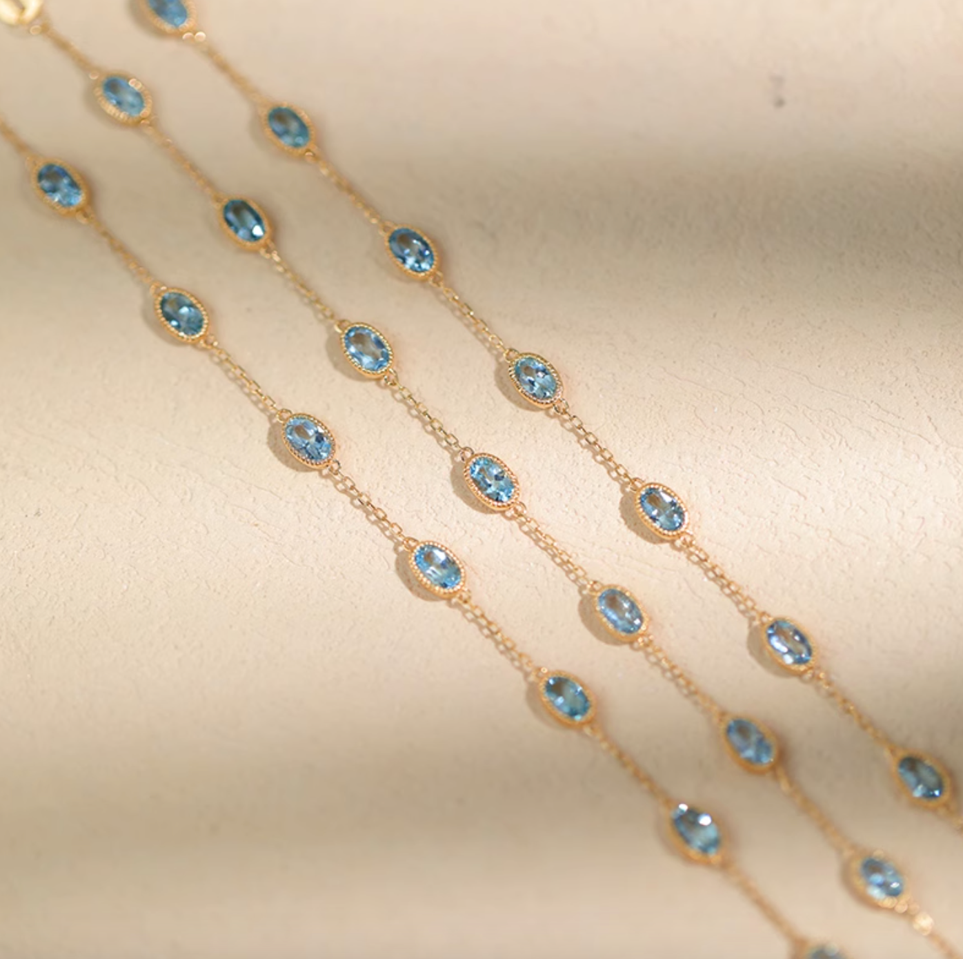 Iceberg, 18k Gold Aquamarine Bracelet, Aquamarine Bracelet