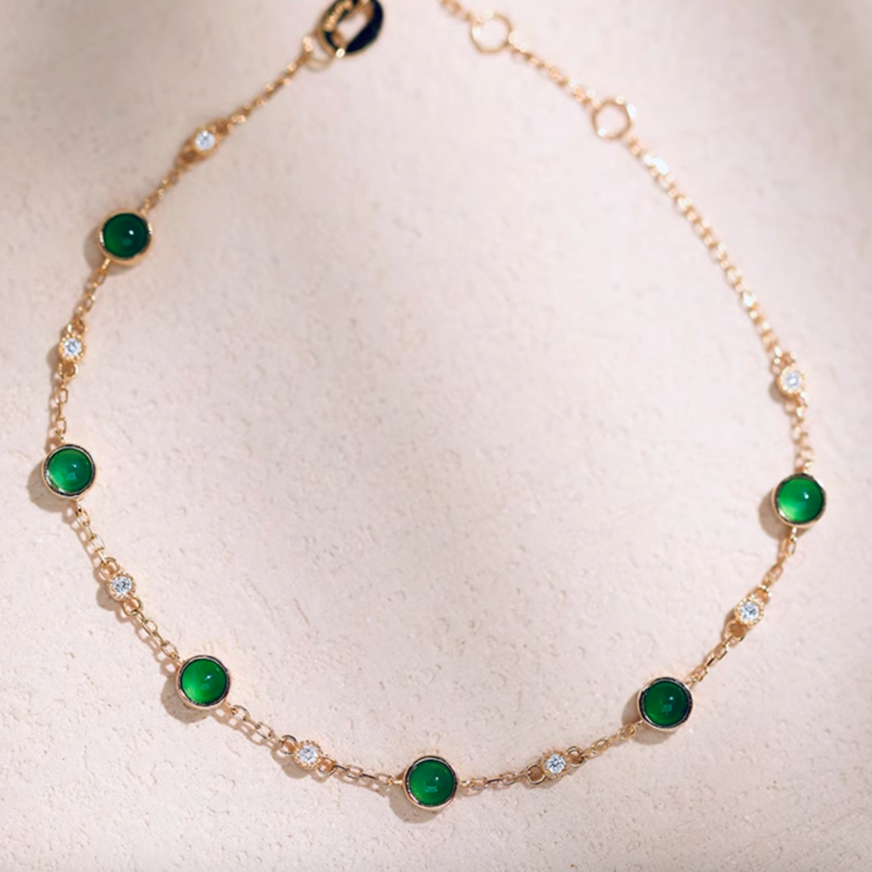 Verdura 18k Gold Jade Bracelet, Dainty Jade Bracelet