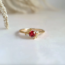 Load image into Gallery viewer, Rosewood Ruby Ring, Ruby Ring, Ruby engagement ring, Ruby Jewelry
