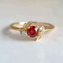 Load image into Gallery viewer, Rosewood Ruby Ring, Ruby Ring, Ruby engagement ring, Ruby Jewelry
