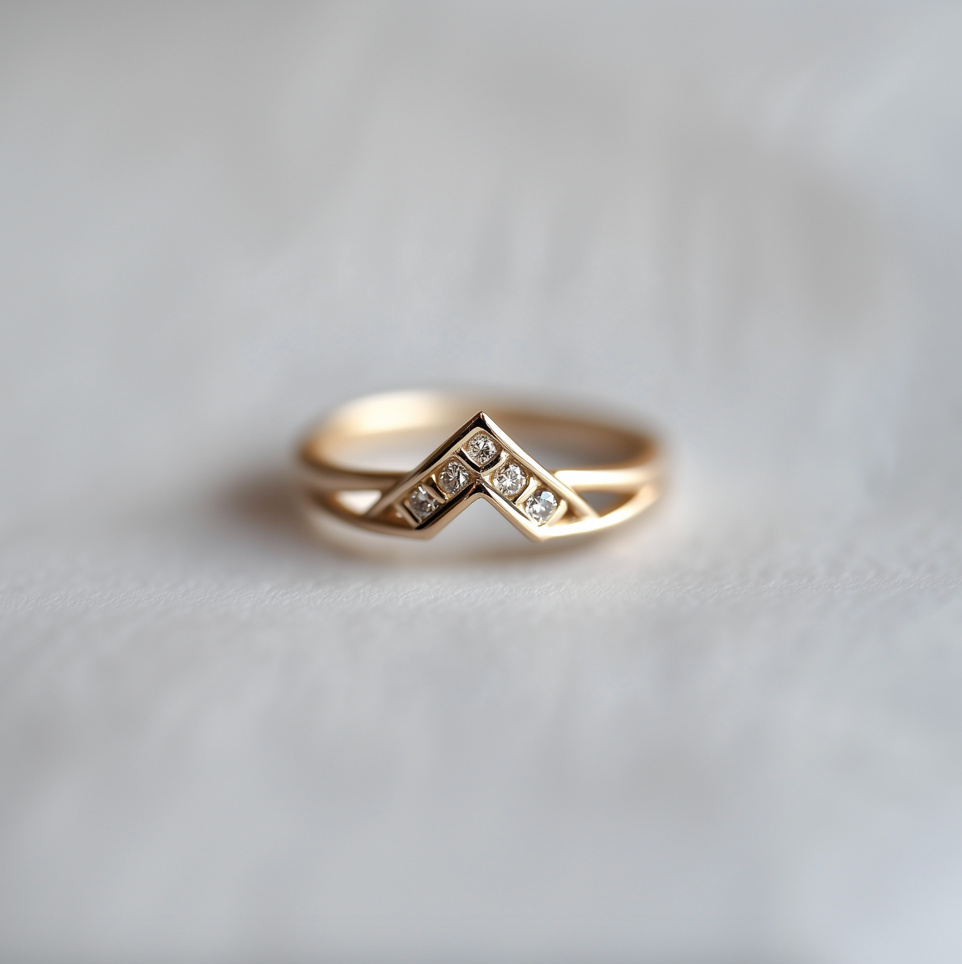 Starlit Ascent Diamond Stacking ring, Diamond Wedding Band