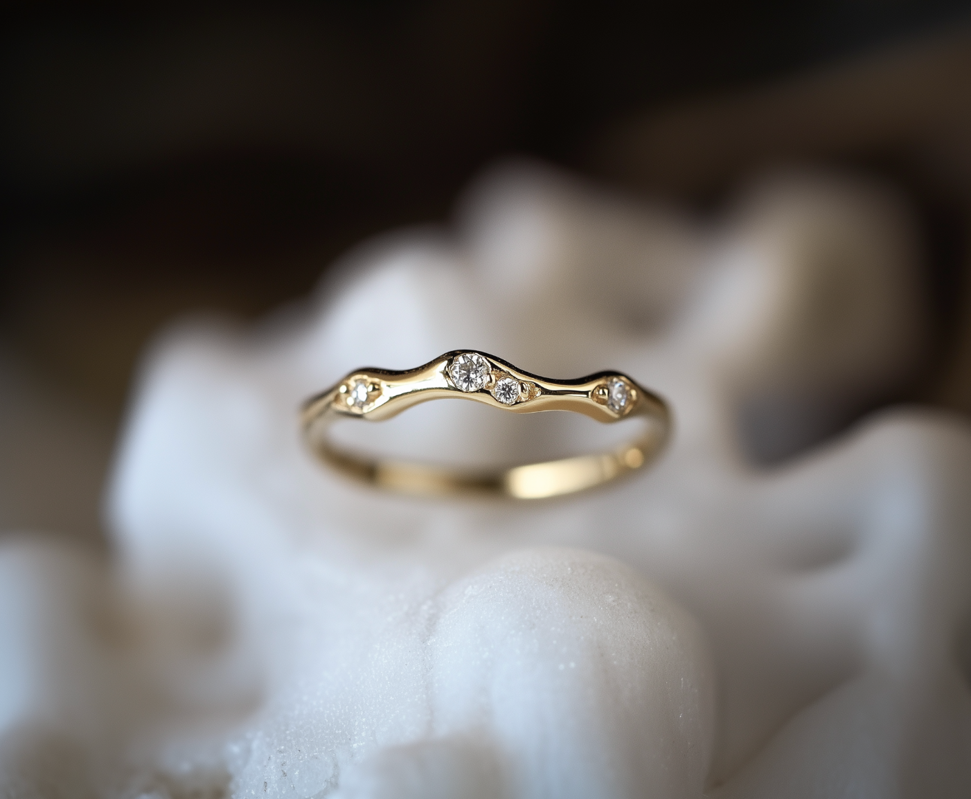 Royal Solstice Diamond Stacking ring, Diamond Wedding Band