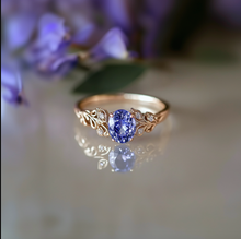 Load image into Gallery viewer, Aurelia Tanzanite Engagement Rings, 14k Gold Tanzanite Engagement Ring
