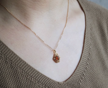 Load image into Gallery viewer, Natural Garnet Necklace Sterling silver, Deep Red Garnet Pendant
