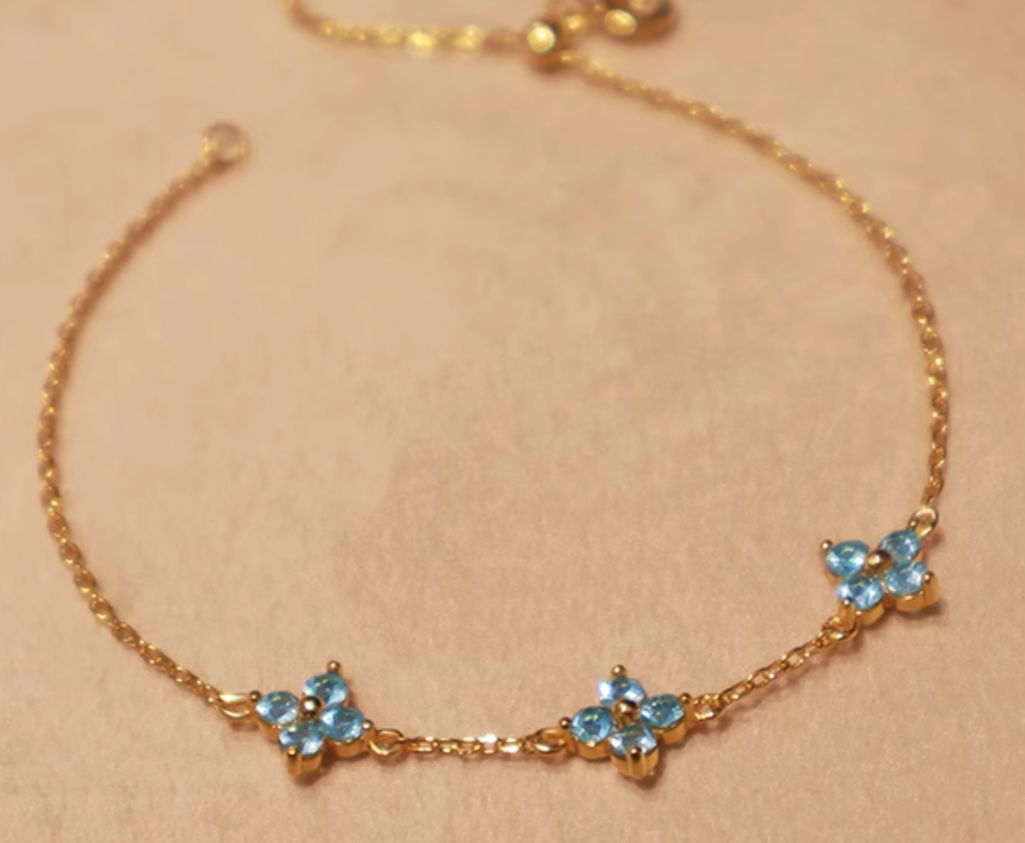Natural Blue Topaz Bracelet, Sterling silver topaz Bracelet