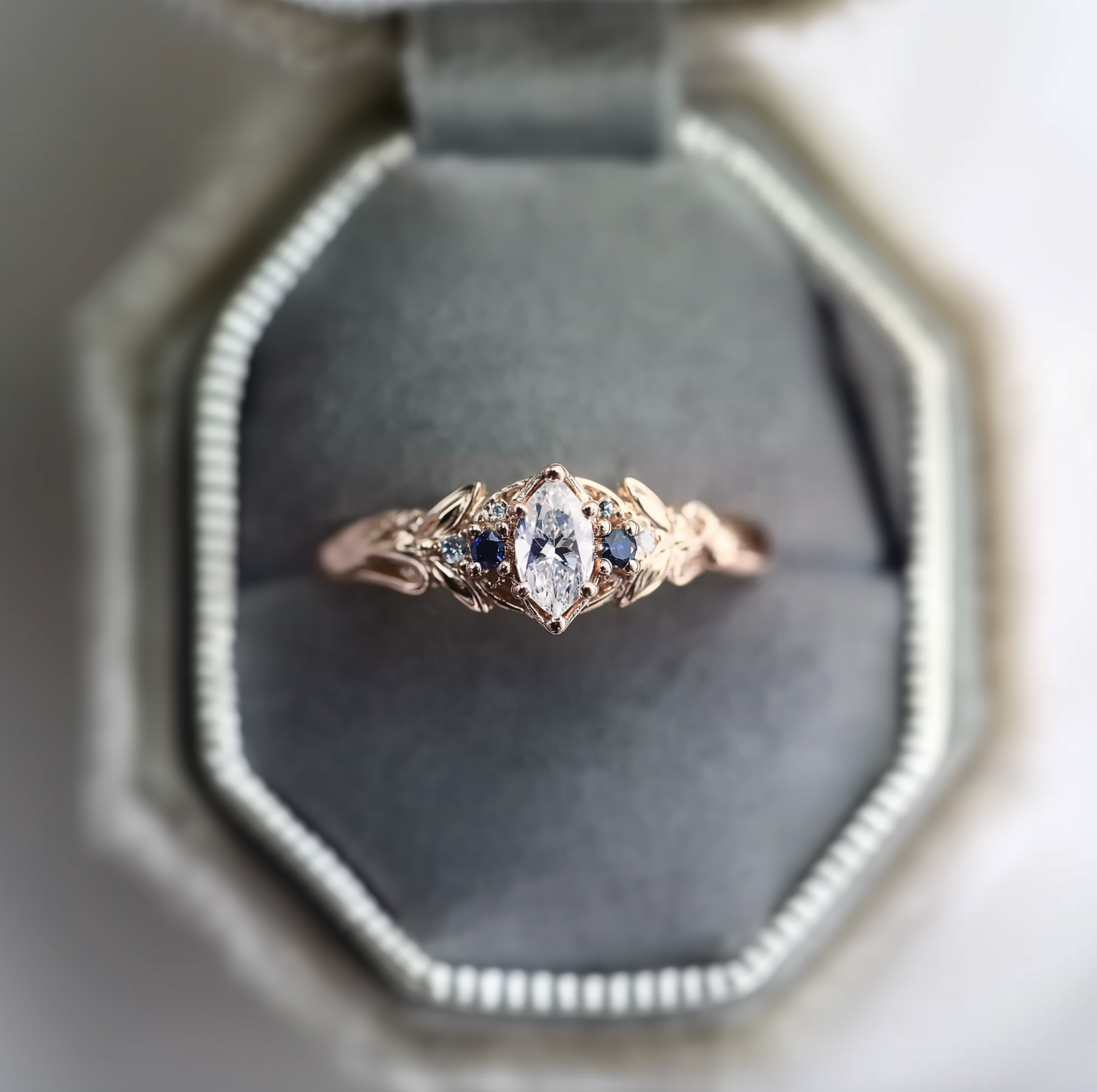 Thalorien 14k Gold Engagement ring, Diamond Engagement Ring