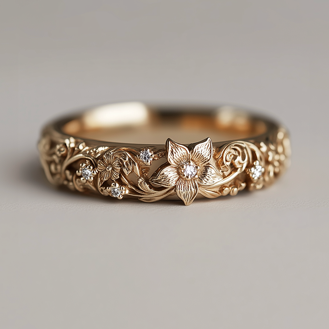 Marigrove Diamond Wedding Band, Diamond Wedding Ring, Wedding Band For men and women
