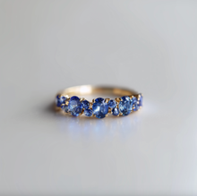 Load image into Gallery viewer, Starlake Blue sapphire Gold Wedding Ring, Natural Sapphire Engagement Ring
