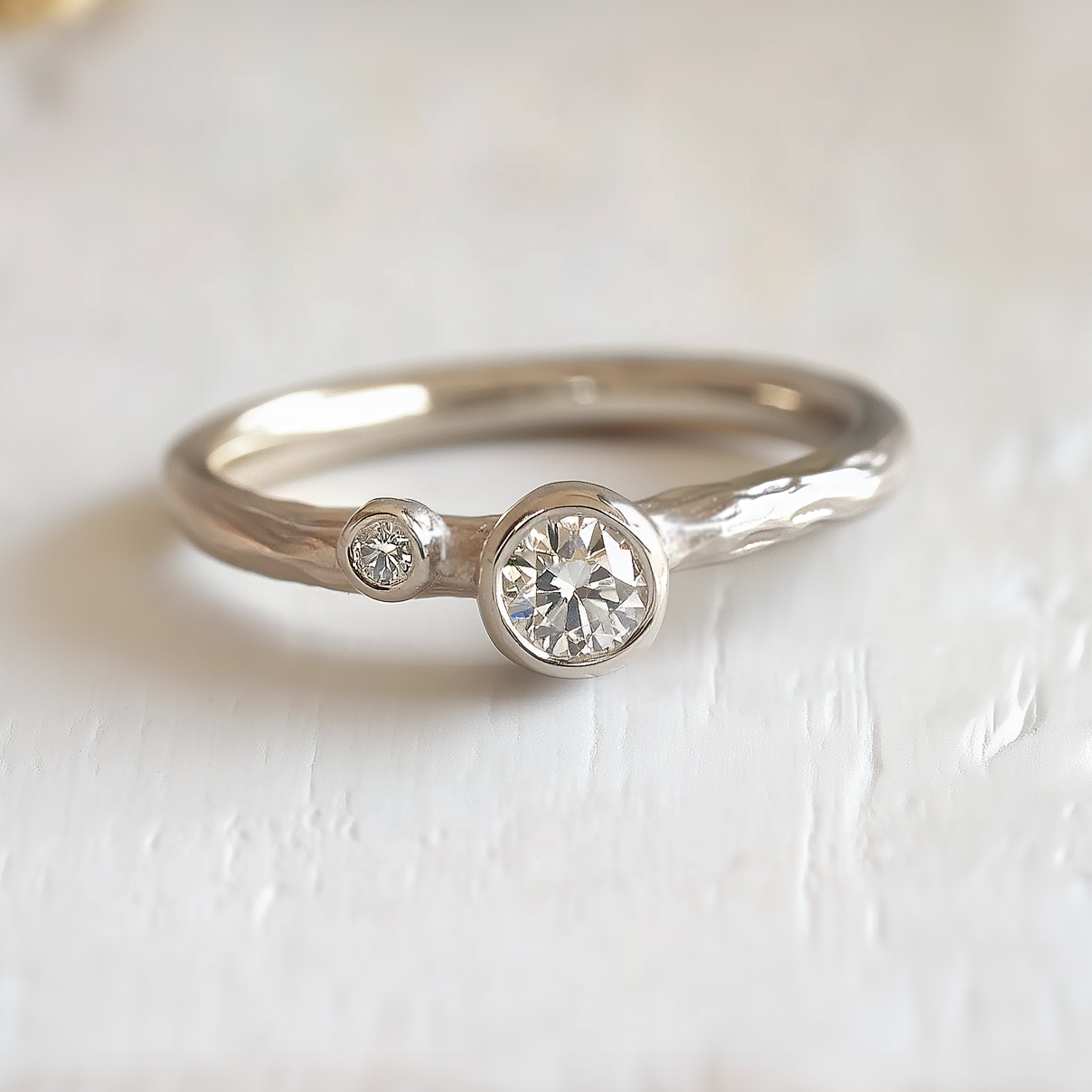 Twig diamond engagement ring