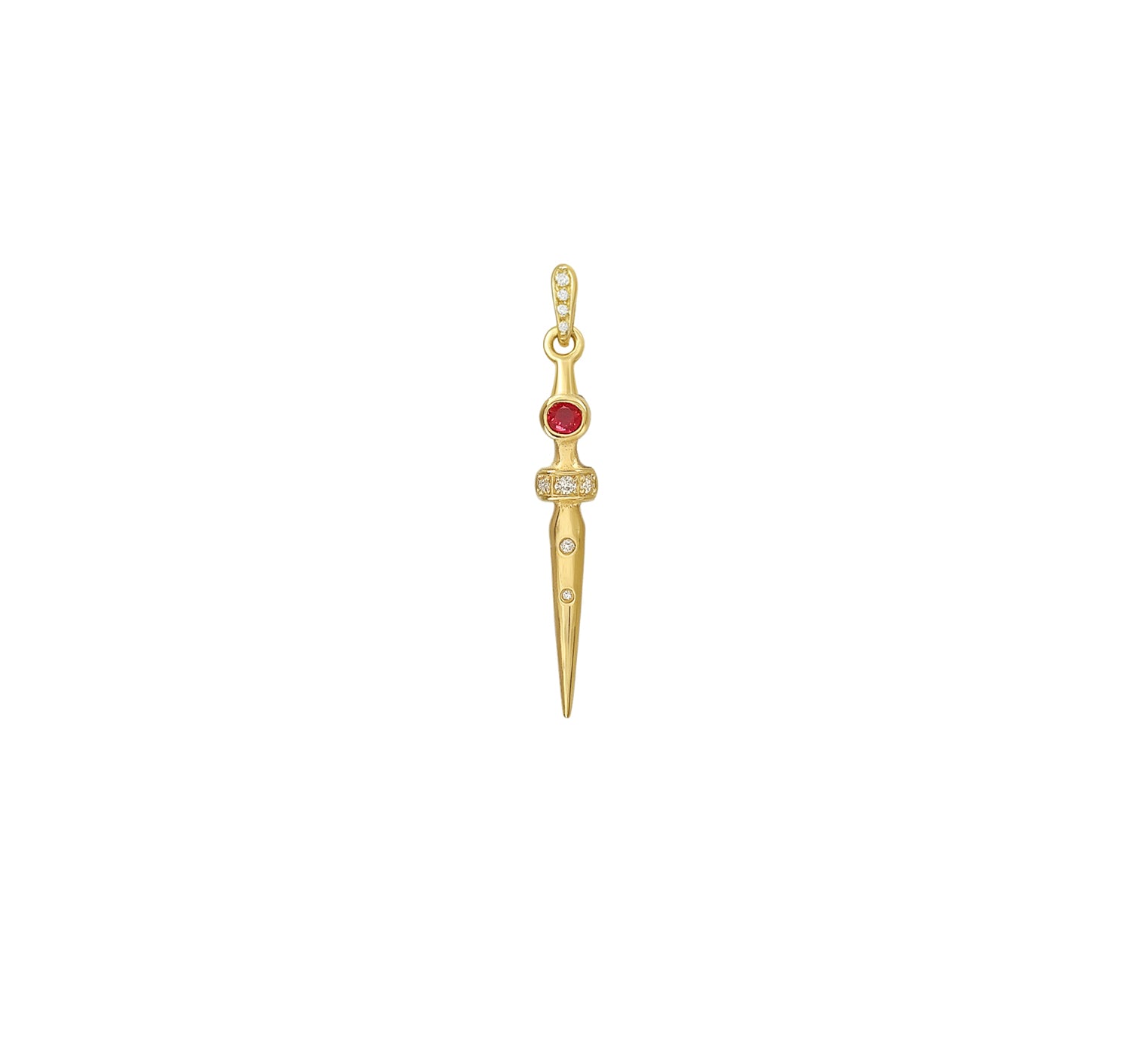 Sweet Sting Stud, 14k Gold Ruby studs, Single Stud