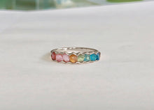 Load image into Gallery viewer, Rainbow Stones Ombre Engagement Ring
