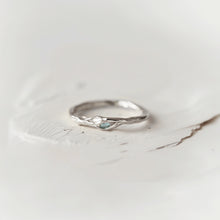 Load image into Gallery viewer, Simple Aquamarine ring, Dainty Ring
