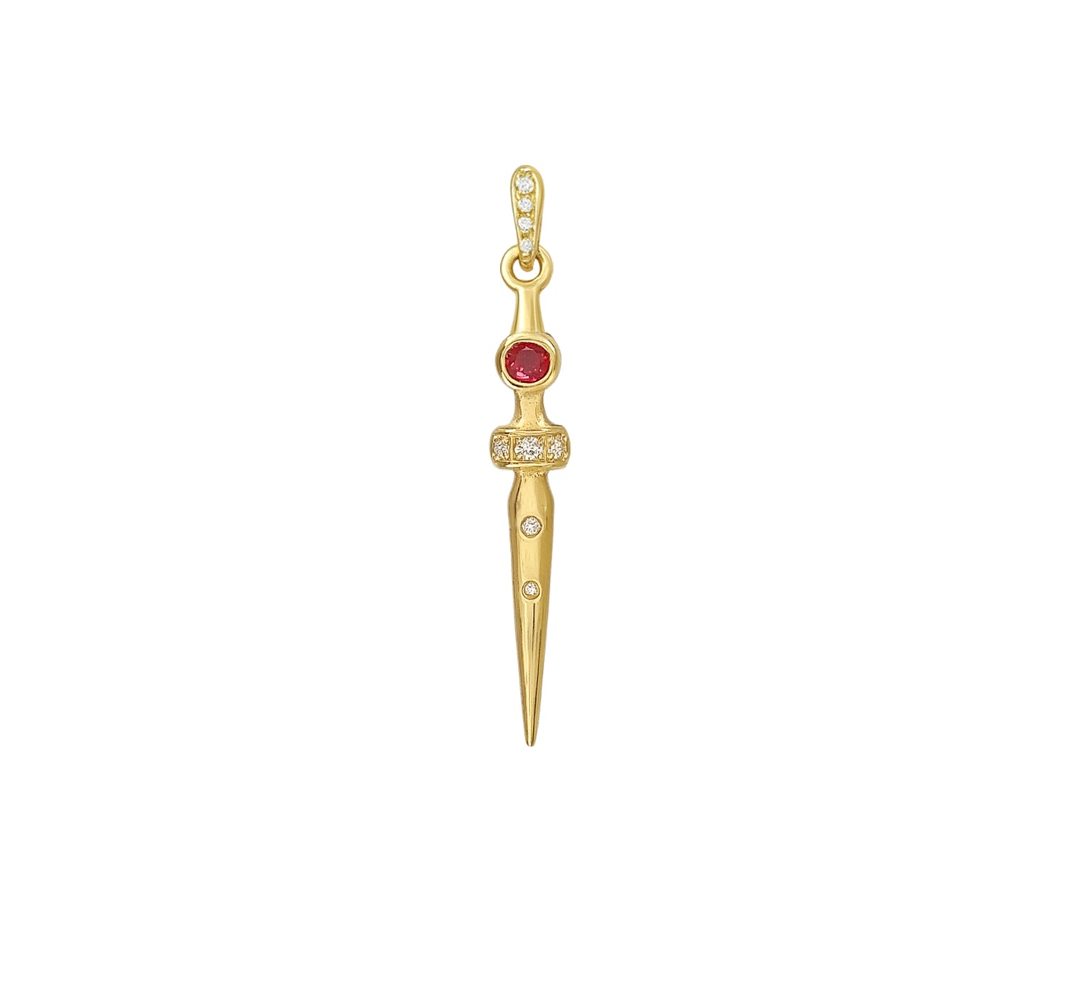 Sweet Sting Stud, 14k Gold Ruby studs, Single Stud