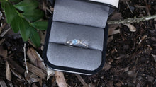 Load image into Gallery viewer, Raw Aquamarine Engagement ring, Leafy ring

