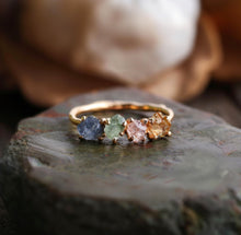 Load image into Gallery viewer, Birthstone Engagement ring, Raw Stone Engagement ring

