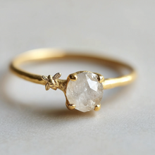 Load image into Gallery viewer, Little Bee Raw Diamond Ring, Unique Raw Diamond Engagement Ring
