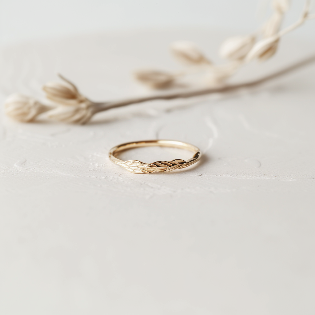 Prospera Ring 14k Gold Matching Leafy Ring