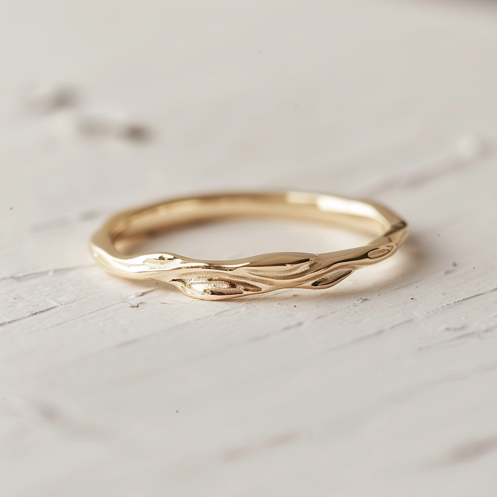 Minimalist 14k Gold Ring, simple Wedding Ring