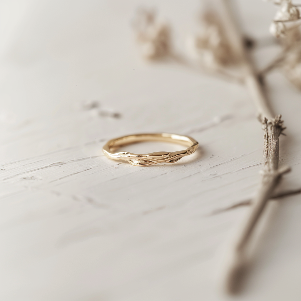 Laurel Light, 14k Gold Ring, simple Wedding Ring