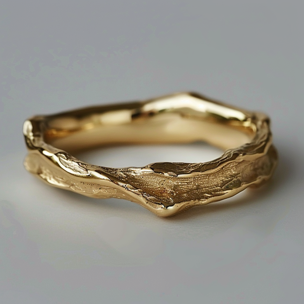 Simple wide band, Gold Wedding Band For Men and Women, Thick Band