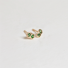 Load image into Gallery viewer, Minimalist Emerald Studs
