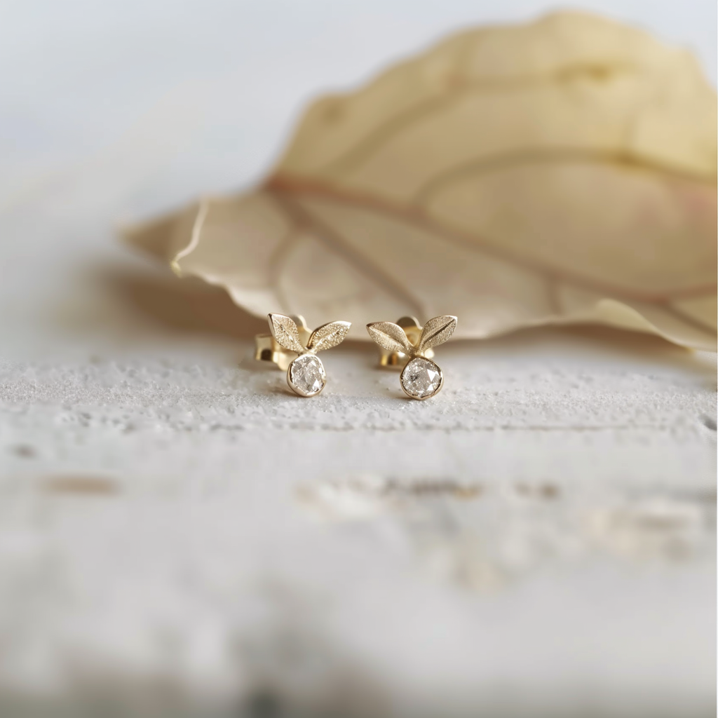 Salt and Pepper Diamond Studs, Diamond Earrings