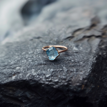 Load image into Gallery viewer, Aquamarine Engagement ring Silver
