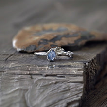 Load image into Gallery viewer, Raw Sapphire engagement ring
