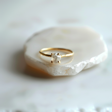 Load image into Gallery viewer, Simple Diamond Ring, Minimalist Raw Diamond Engagement Ring
