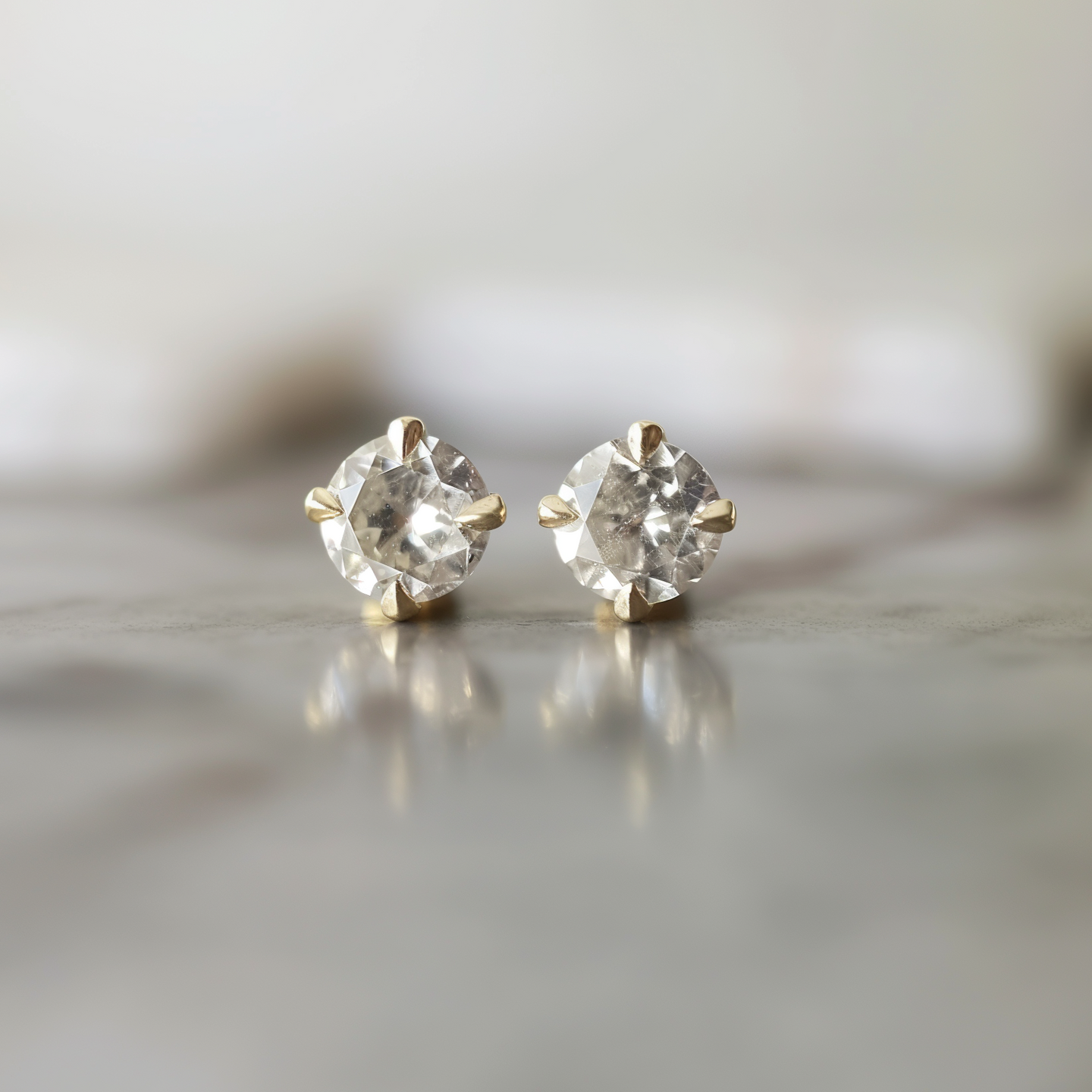 Small Pepper and diamond Diamond Dainty Studs, Diamond Earrings