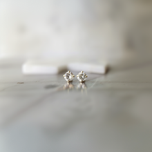 Load image into Gallery viewer, Small Pepper and diamond Diamond Dainty Studs, Diamond Earrings
