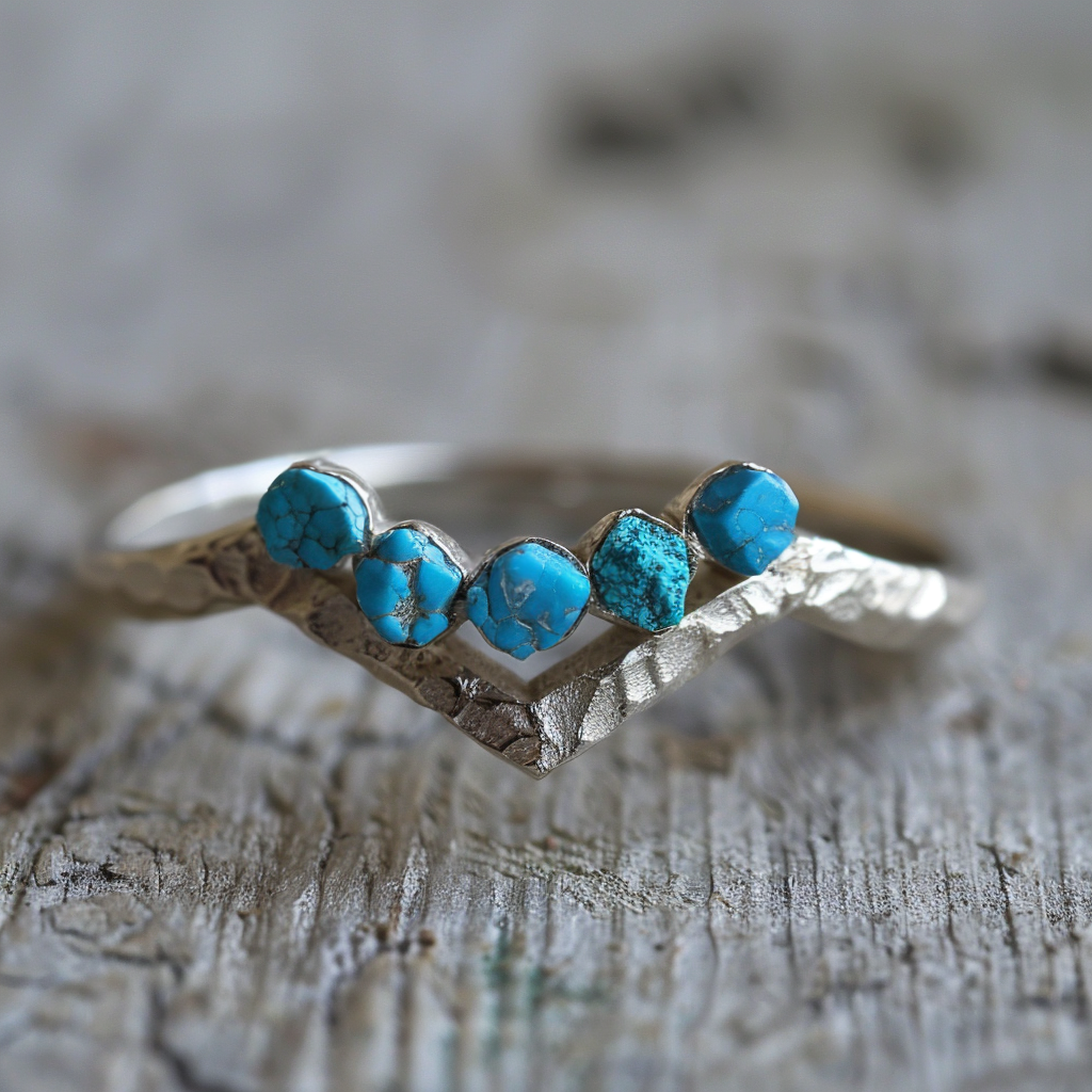 Raw Turquoise Curved Matching Band