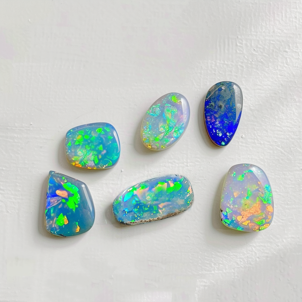 Raw Opal Engagement Ring, Rustic Charm