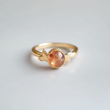 Load image into Gallery viewer, Sunlit Leaf Sunstone Engagement ring
