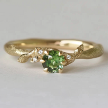 Load image into Gallery viewer, Green Fairy Sapphire ring, Green Sapphire Engagement ring
