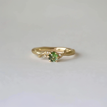 Load image into Gallery viewer, Green Fairy Sapphire ring, Green Sapphire Engagement ring
