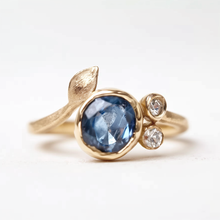 Load image into Gallery viewer, sapphire engagement ring
