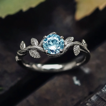 Load image into Gallery viewer, Woodland Tide Aquamarine Ring, Aquamarine Engagement ring
