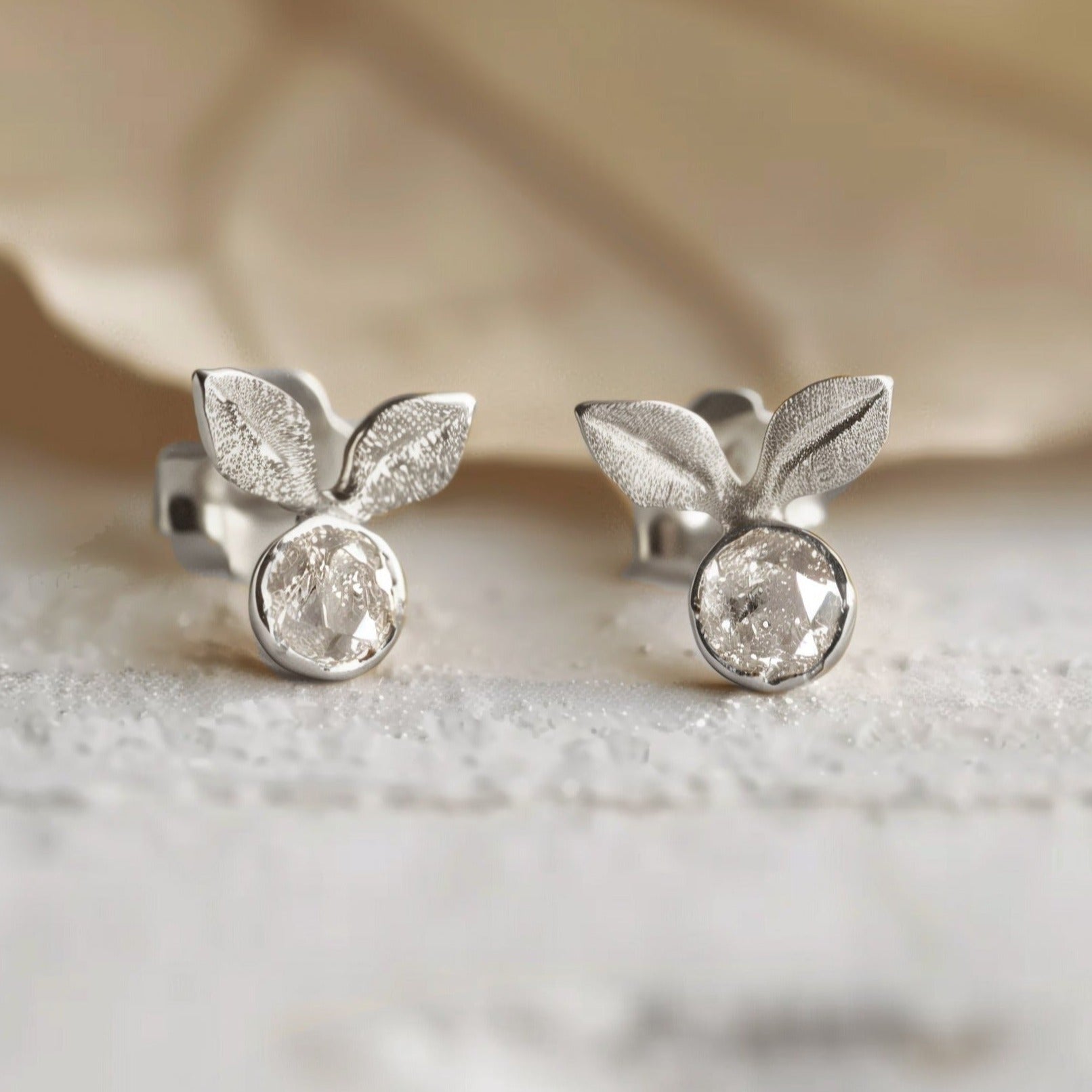 Salt and Pepper Diamond Studs, Diamond Earrings