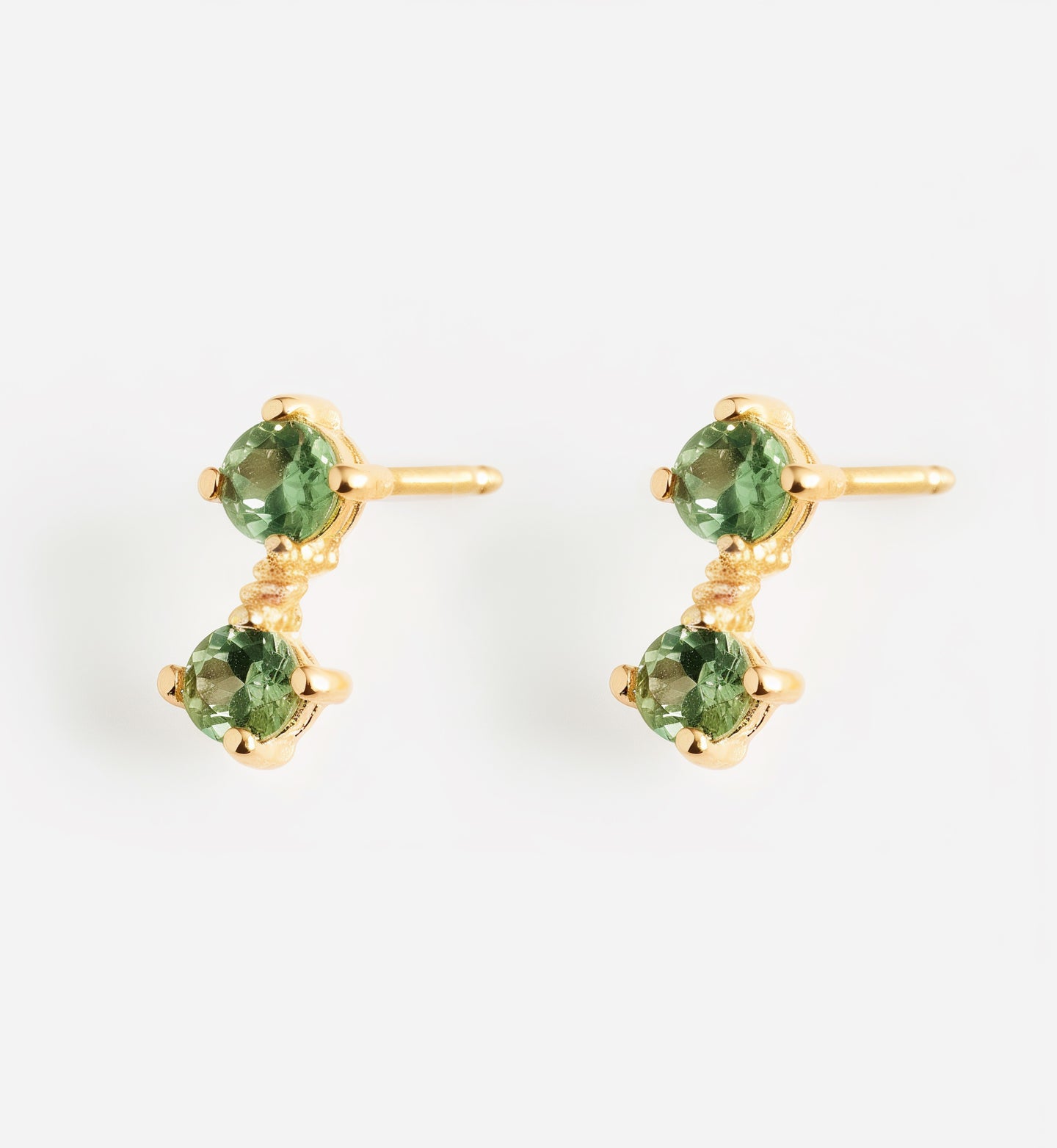 Dainty Simple Emerald Studs