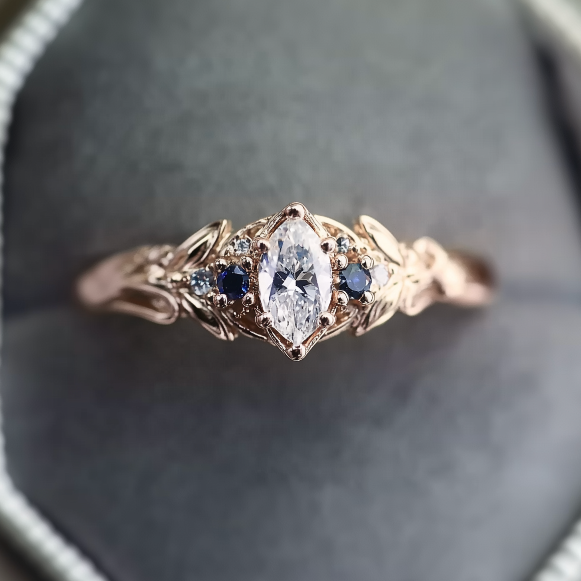 Thalorien 14k Gold Engagement ring, Diamond Engagement Ring