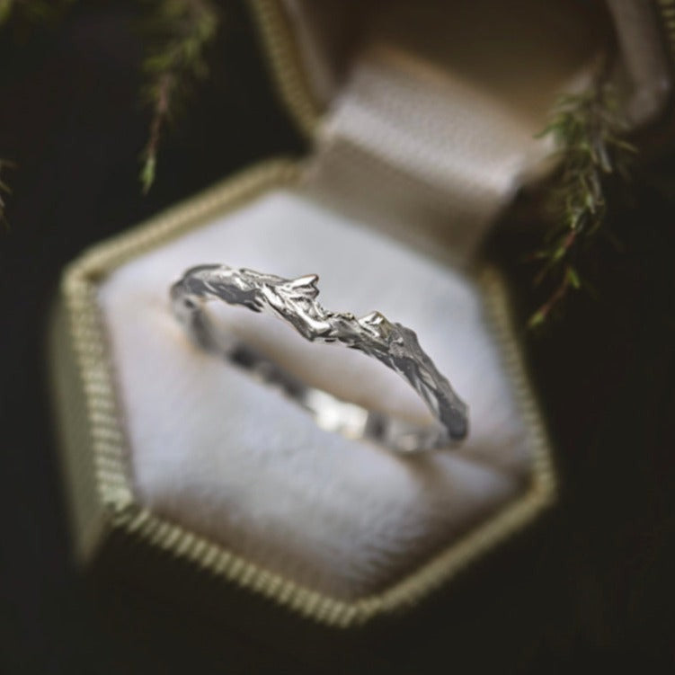 Angel's Wing Twig Ring