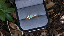 Load image into Gallery viewer, Emerald Engagement ring, Leafy Ring

