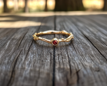 Load image into Gallery viewer, Garnet engagement ring
