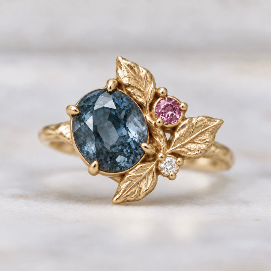 blue-sapphire-engagement-ring-botanical-gold-ring
