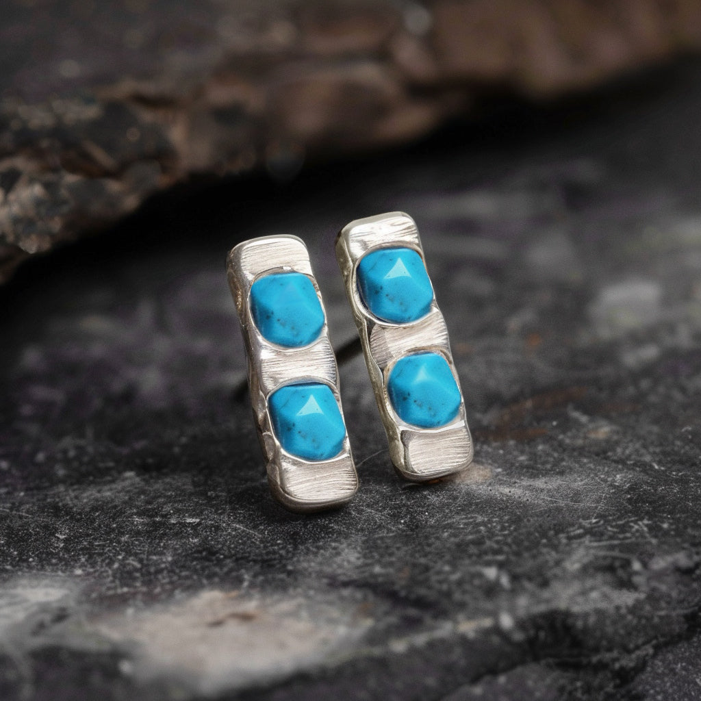 Turquoise Earrings, Turquoise Studs