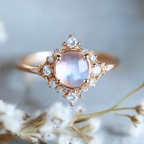 moonstone engagement ring